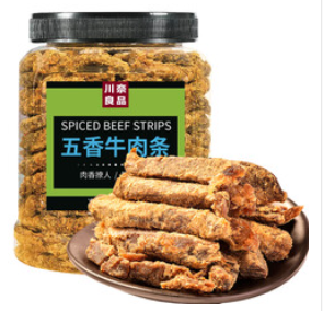 川奈良品 手撕五香味牛肉条350g（55积分）