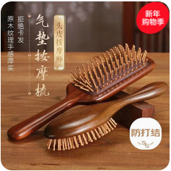 梳子气囊梳按摩木质（15积分）