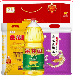 （128积分）金龙鱼米面油套装10斤+1.8L