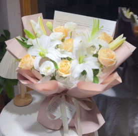 康乃馨百合鲜花全国同城（98积分）