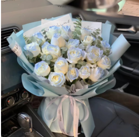 鲜花同城配送碎冰蓝玫（119积分）