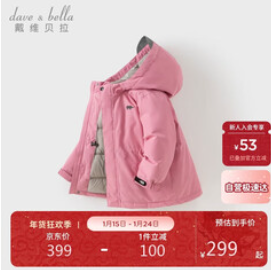 戴维贝拉（399积分）儿童羽绒服