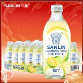 三麟小青柠果汁汽水350ml*24（118积分）