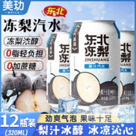 美玏 东北冻梨汽水果汁320ml*12罐（32积分）